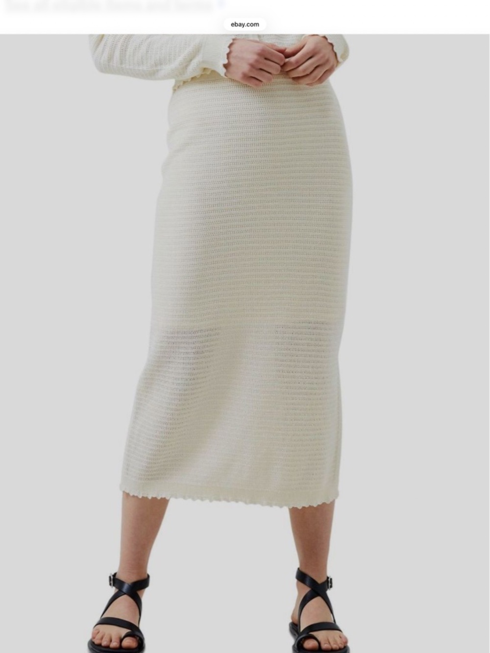 French Connection Knit Midi Pencil Skirt
